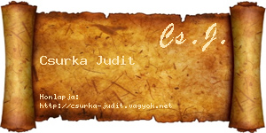 Csurka Judit névjegykártya